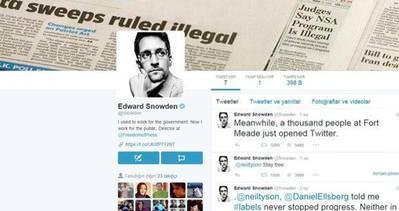 Edward Snowden Twitter’a girdi