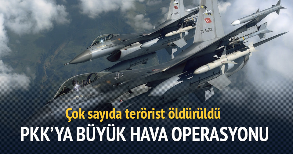 PKK’ya hava operasyonu: 35 terörist öldürüldü