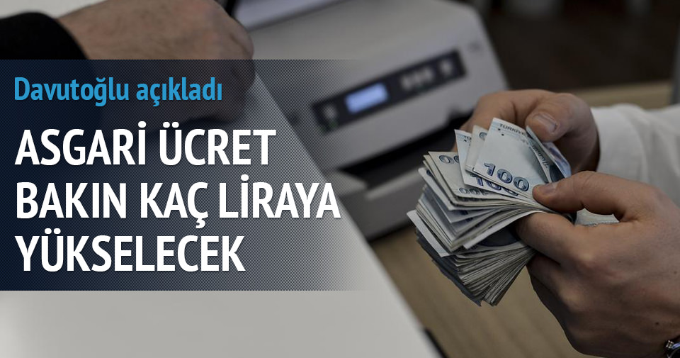 Davutoğlu: Asgari ücret 1.300 TL olacak