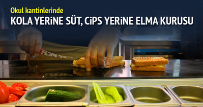 Okul kantinlerinde kola yerine süt, cips yerine elma kurusu tüketilmeli