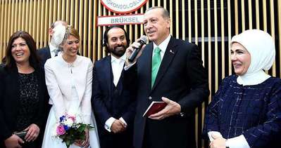 Erdoğan Brüksel’de nikah şahidi oldu