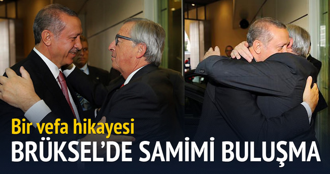 Brüksel’de samimi Erdoğan-Juncker buluşması