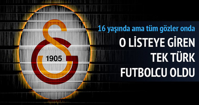 Galatasaraylı genç futbolcu, gelecek vadedenler listesinde