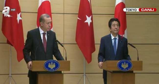 Erdoğan ile Abe basın toplantısı düzenledi