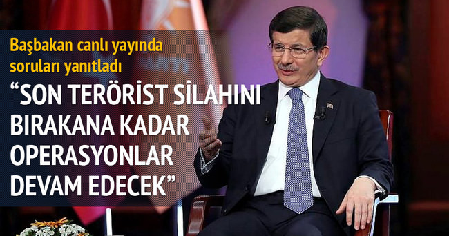 Başbakan Davutoğlu ATV-aHaber ortak yayınında konuştu