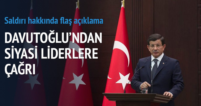 Başbakan Davutoğlu: Bu saldırı toplumun her kesiminedir