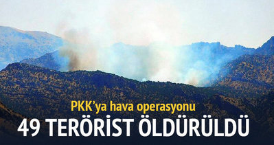 PKK’ya hava operasyonu: 49 terörist öldürüldü
