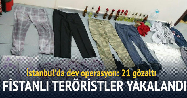 Fistanlı teröristlere operasyon: 21 gözaltı