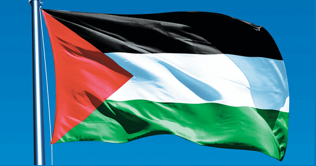 BM Viyana ofisine Filistin devlet bayrağı çekildi