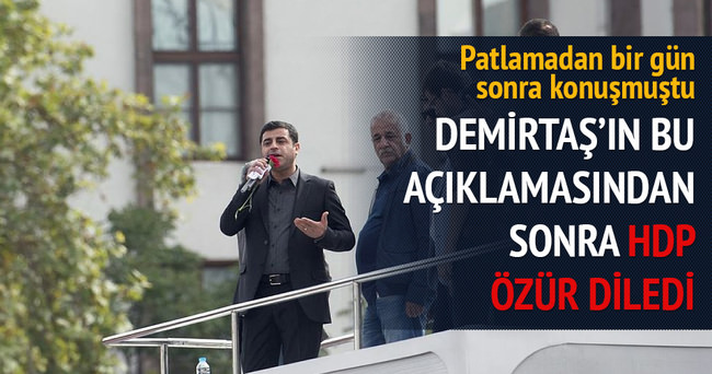 HDP özür diledi!