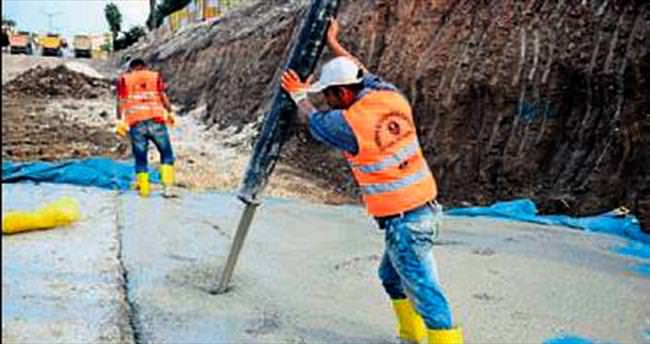 Tulumba projesinde beton dökülüyor