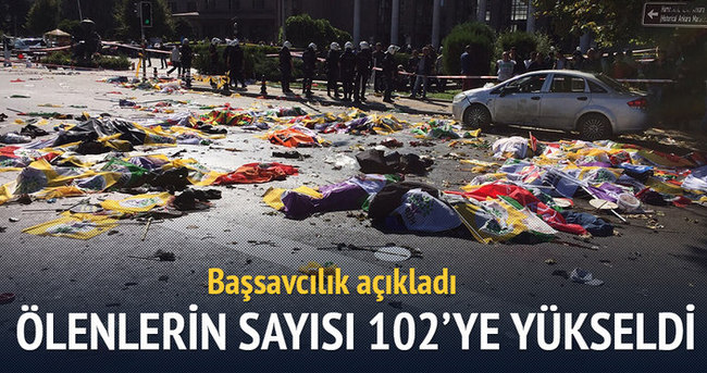 Ankara’daki patlamada ölenlerin sayısı 102’ye yükseldi