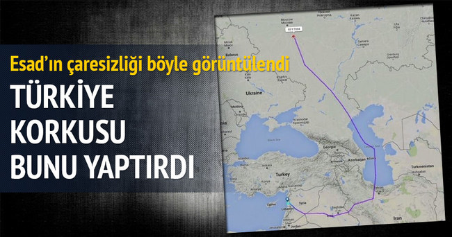 Esad’ın uçağı Türkiye’yi pas geçti