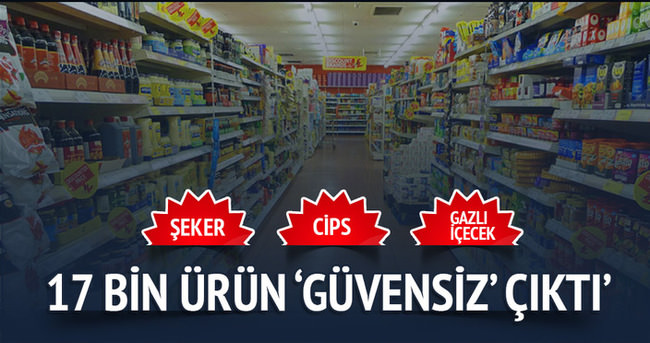 17 bin ürün ’güvensiz’ çıktı