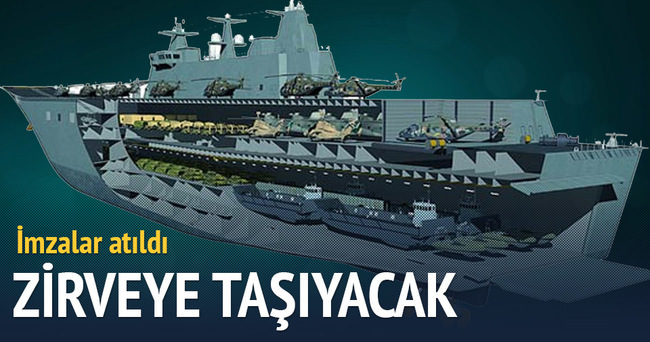 Türkiye’nin en büyük askeri gemisi için imzalar atıldı