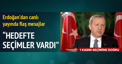 Cumhurbaşkanı Erdoğan’dan A Haber - Atv ortak yayınında flaş açıklamalar