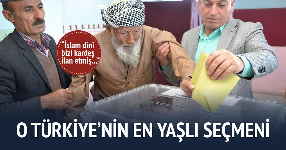 Türkiye’nin en yaşlı seçmeni sandığa gitti