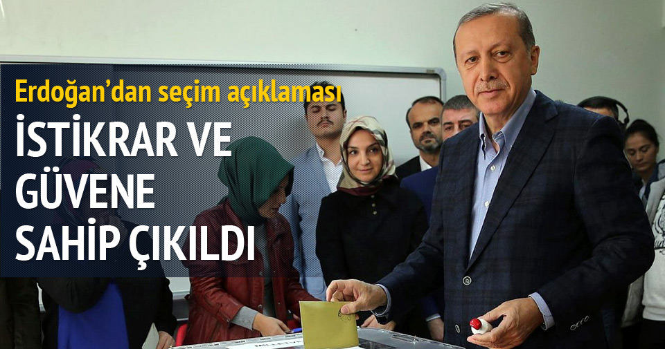 Erdoğan’dan 1 Kasım mesajı