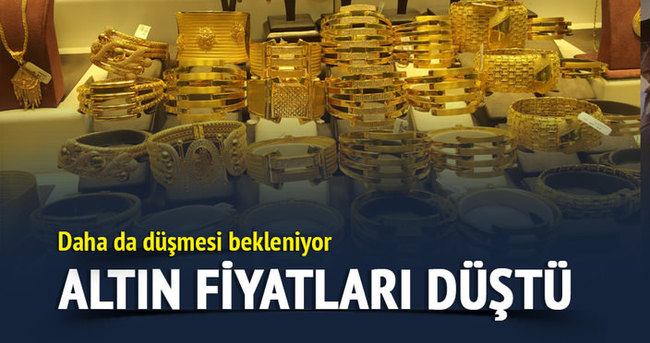 Altın fiyatları düştü