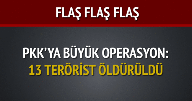 TSK’dan flaş açıklama: 13 PKK’lı öldürüldü!