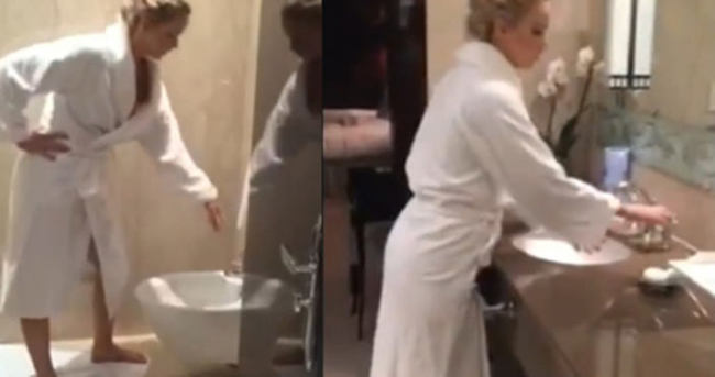 Jennifer Lawrence tuvaletten video yayınladı