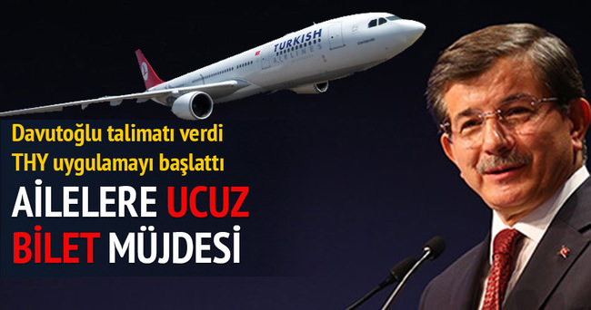Aileler Türk Hava Yolları ile yüzde 20 daha ucuza uçacak