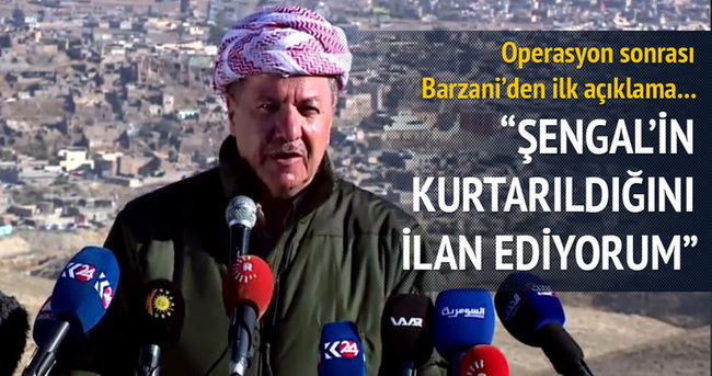 Barzani: Şengal’i Peşmerge kurtarmıştır!