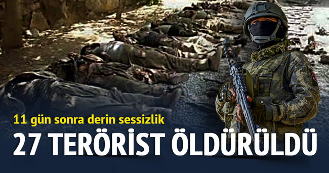 Silvan’da 27 terörist öldürüldü!