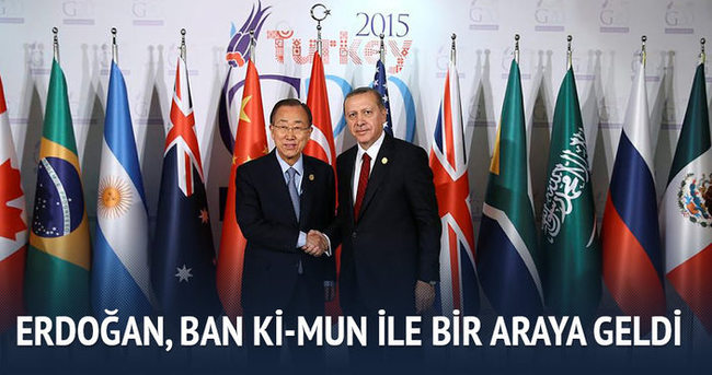 Cumhurbaşkanı Erdoğan, Ban Ki-Mun ile bir araya geldi