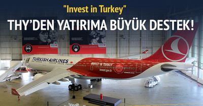 THY Invest in Turkey logolu uçağını tanıttı