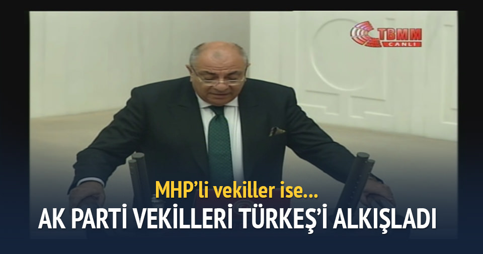 MHP’li vekiller Tuğrul Türkeş’i alkışlamadı
