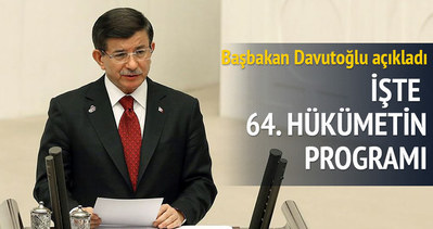 Başbakan Davutoğlu Hükümet Programı’nı açıkladı