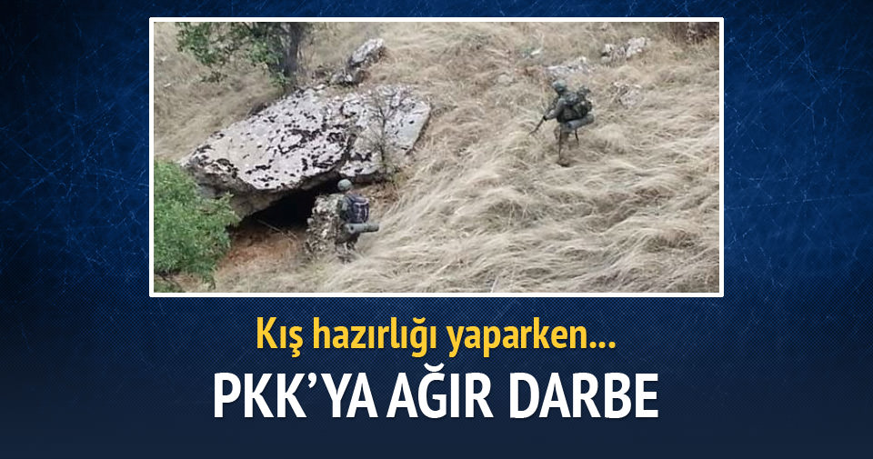 Kış hazırlığı yapan PKK’lılara ağır darbe!
