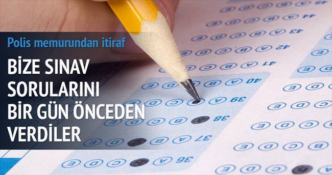 Sınav sorularını bir gün önceden verdiler