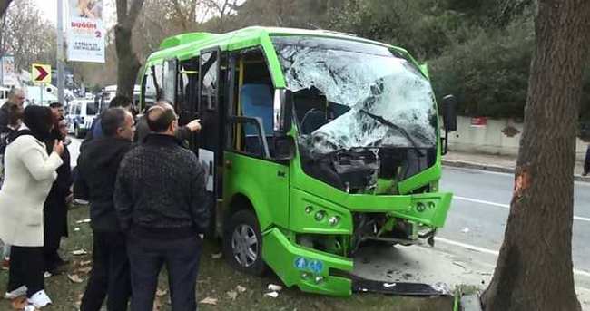 Sarıyer’de minibüs kazası: 5 yaralı