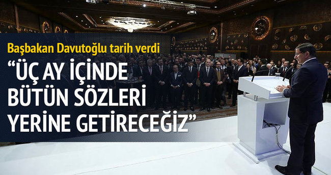 Başbakan Ahmet Davutoğlu seçim vaadleri için tarih verdi