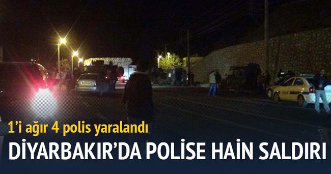 Diyarbakır’da hain saldırı: 1’i ağır 4 polis yaralı