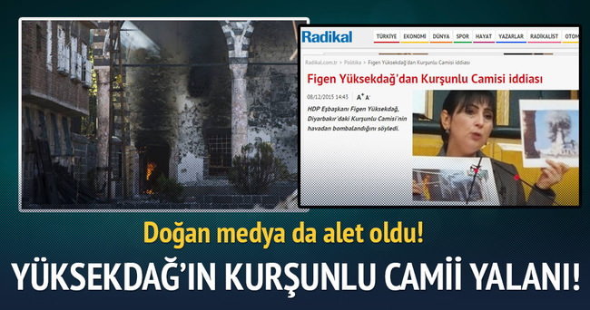 Figen Yüksekdağ’dan camiyi devlet yaktı iftirası
