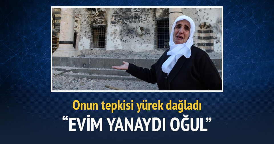 Diyarbakır’da yanan camiyi gören kadının isyanı