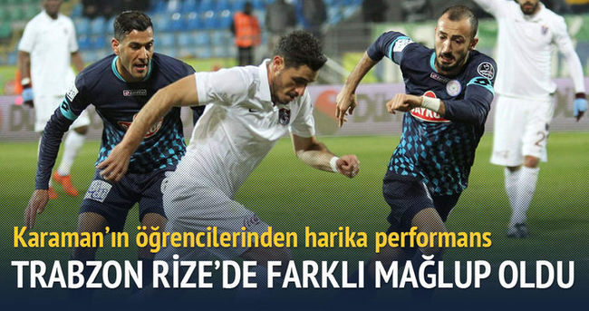 Trabzonspor Rize deplasmanında mağlup oldu