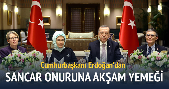 Erdoğan’dan Sancar onuruna akşam yemeği