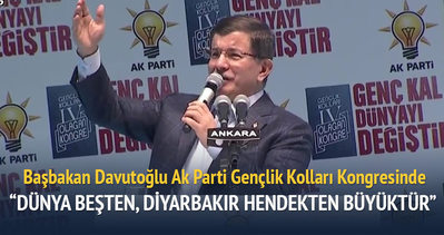 Başbakan Davutoğlu: Dünya beşten, Diyarbakır hendekten büyüktür