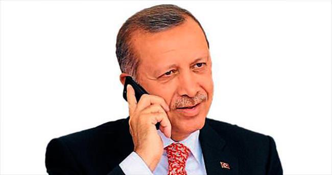 Erdoğan’dan teşekkür telefonu