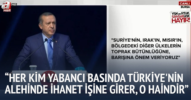 Cumhurbaşkanı  Erdoğan Bursa’da konuştu