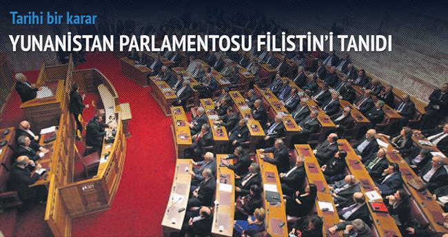 Yunanistan Parlamentosu Filistin’i oybirliğiyle tanıdı