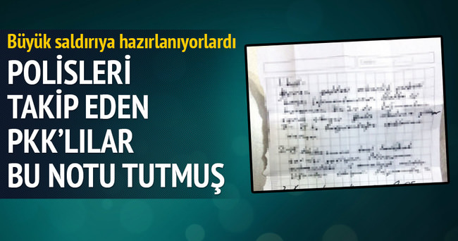 Diyarbakır’da yakalanan 3 PKK’lı polisleri takip edip not tutumuşlar