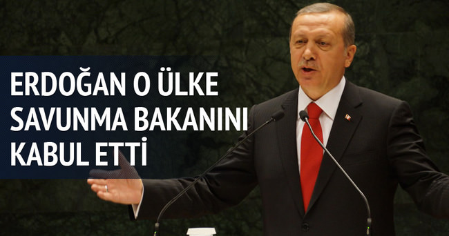 Erdoğan Drian’ı kabul etti