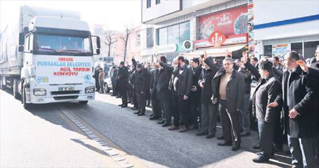 Türkmenler için yardım konvoyu yola çıkıyor