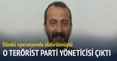Öldürülen terörist DBP yöneticisi çıktı!