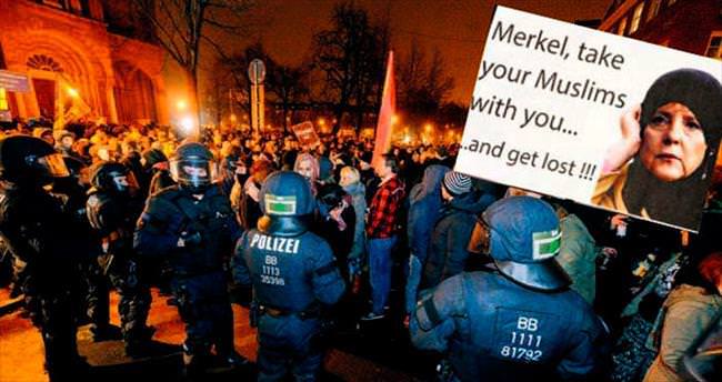 Almanya’da aşırı sağcılar polisle çatıştı